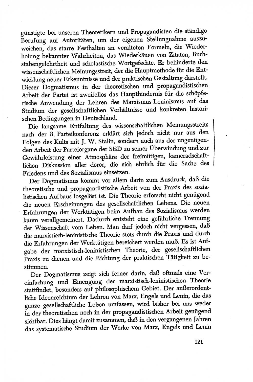 Dokumente der Sozialistischen Einheitspartei Deutschlands (SED) [Deutsche Demokratische Republik (DDR)] 1956-1957, Seite 121 (Dok. SED DDR 1956-1957, S. 121)