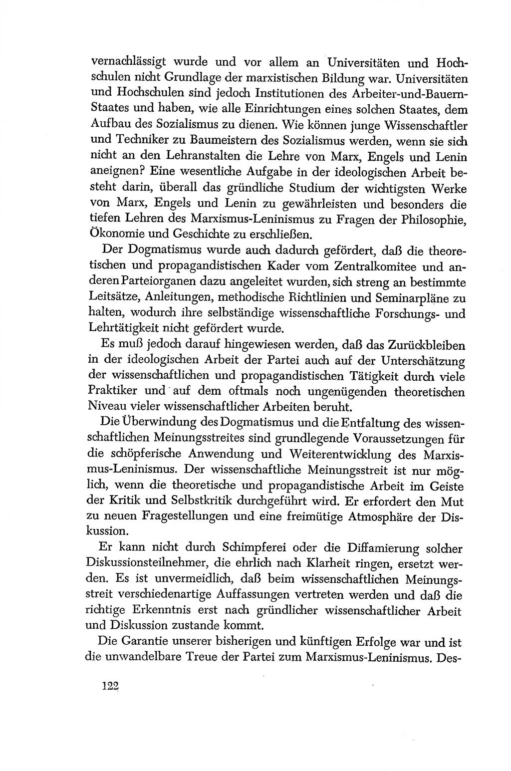 Dokumente der Sozialistischen Einheitspartei Deutschlands (SED) [Deutsche Demokratische Republik (DDR)] 1956-1957, Seite 122 (Dok. SED DDR 1956-1957, S. 122)