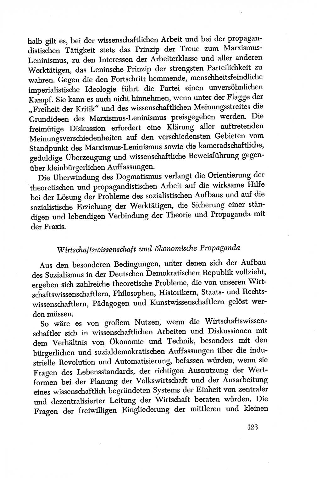 Dokumente der Sozialistischen Einheitspartei Deutschlands (SED) [Deutsche Demokratische Republik (DDR)] 1956-1957, Seite 123 (Dok. SED DDR 1956-1957, S. 123)