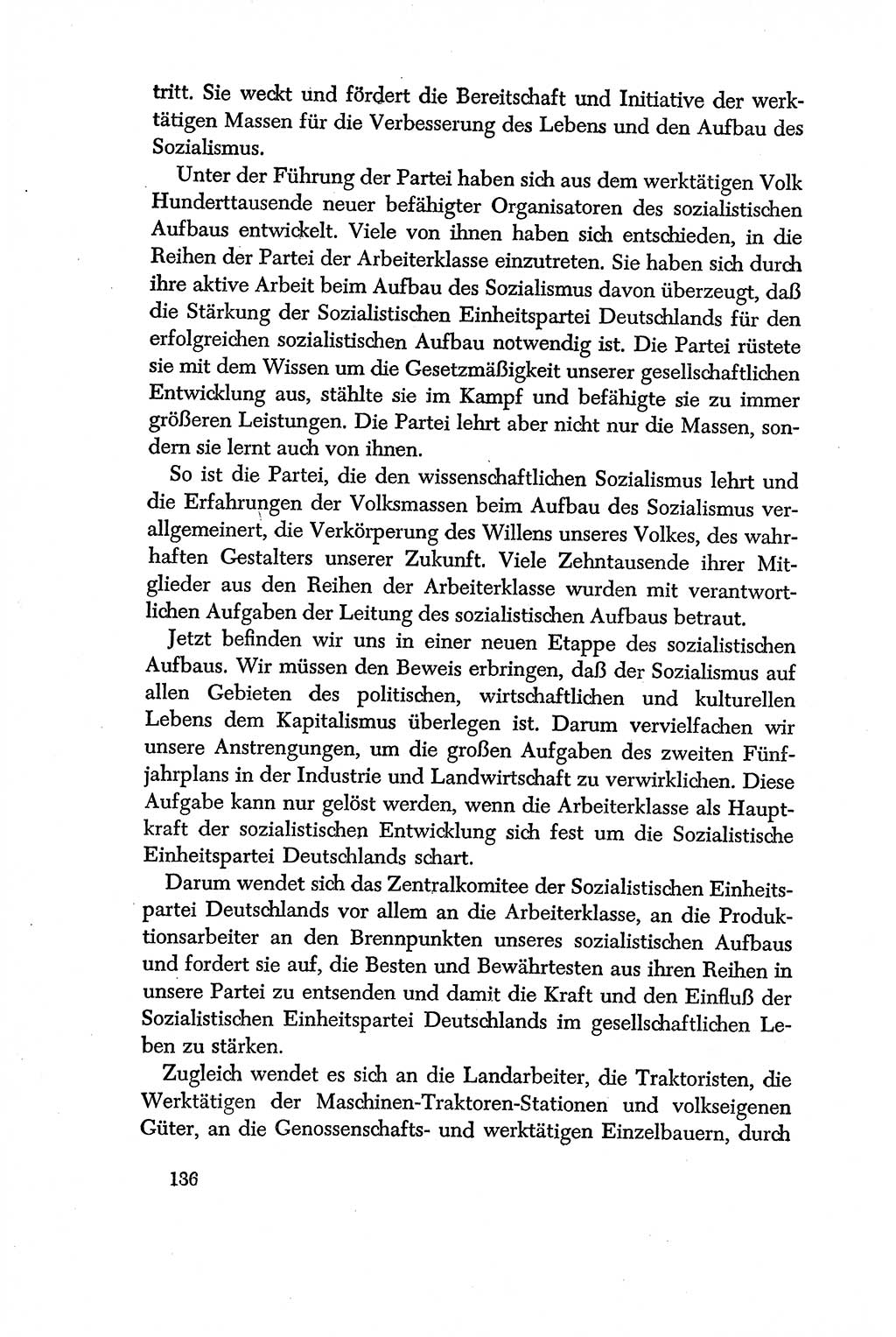 Dokumente der Sozialistischen Einheitspartei Deutschlands (SED) [Deutsche Demokratische Republik (DDR)] 1956-1957, Seite 136 (Dok. SED DDR 1956-1957, S. 136)