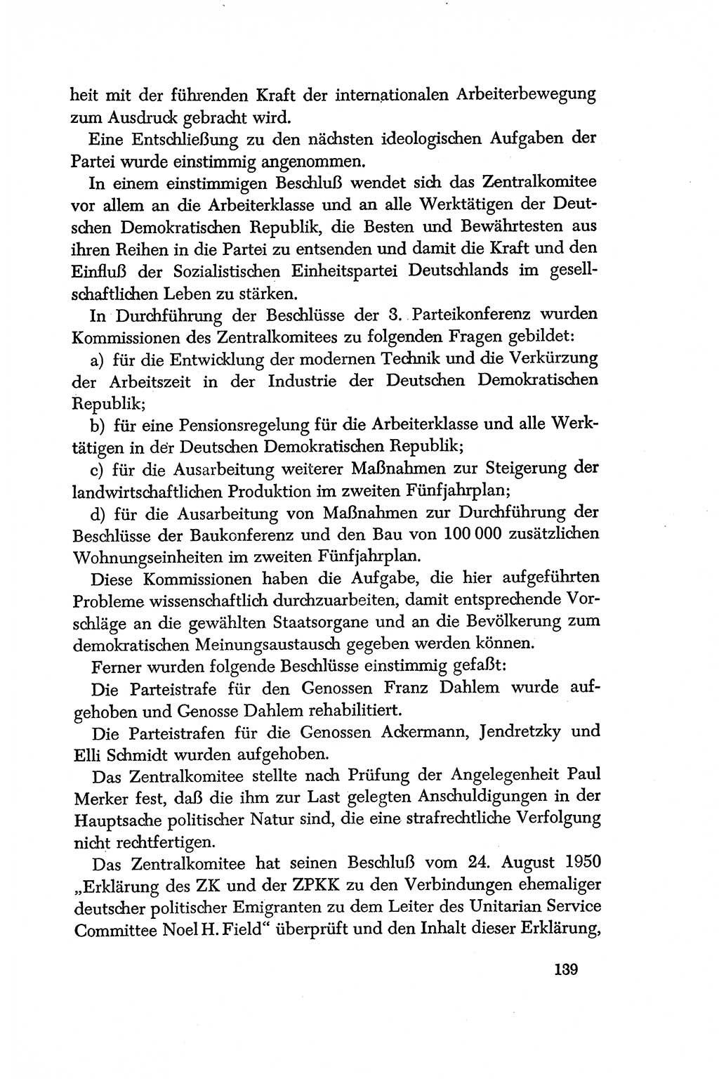 Dokumente der Sozialistischen Einheitspartei Deutschlands (SED) [Deutsche Demokratische Republik (DDR)] 1956-1957, Seite 139 (Dok. SED DDR 1956-1957, S. 139)