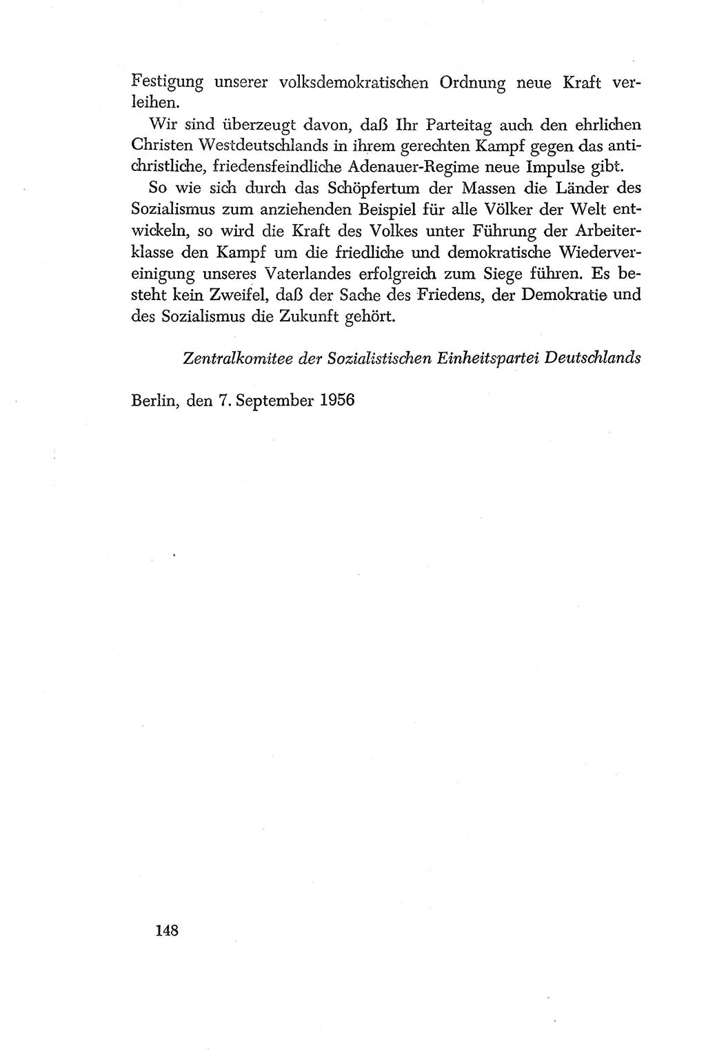 Dokumente der Sozialistischen Einheitspartei Deutschlands (SED) [Deutsche Demokratische Republik (DDR)] 1956-1957, Seite 148 (Dok. SED DDR 1956-1957, S. 148)