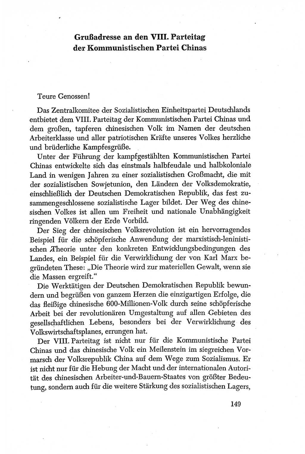 Dokumente der Sozialistischen Einheitspartei Deutschlands (SED) [Deutsche Demokratische Republik (DDR)] 1956-1957, Seite 149 (Dok. SED DDR 1956-1957, S. 149)
