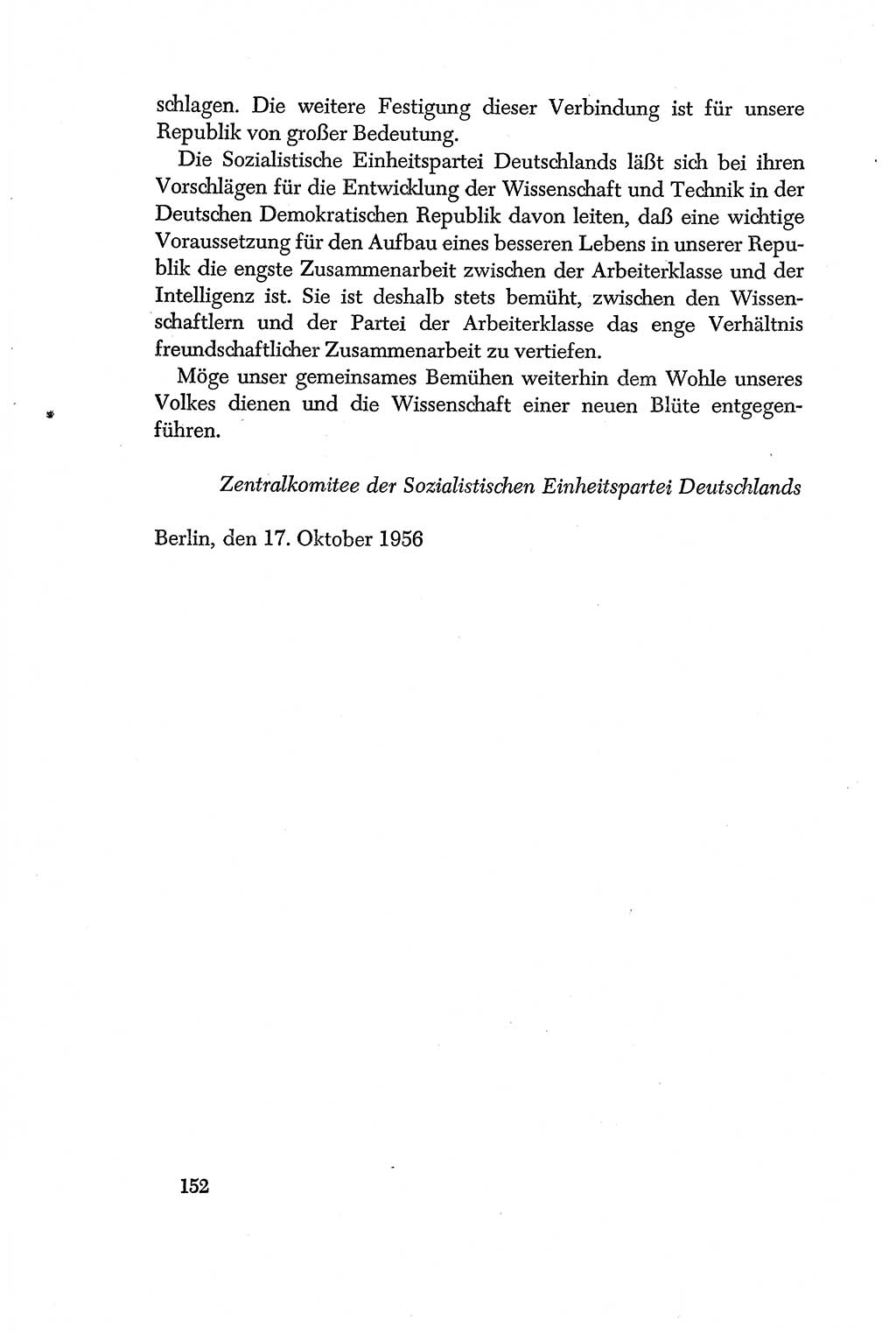 Dokumente der Sozialistischen Einheitspartei Deutschlands (SED) [Deutsche Demokratische Republik (DDR)] 1956-1957, Seite 152 (Dok. SED DDR 1956-1957, S. 152)