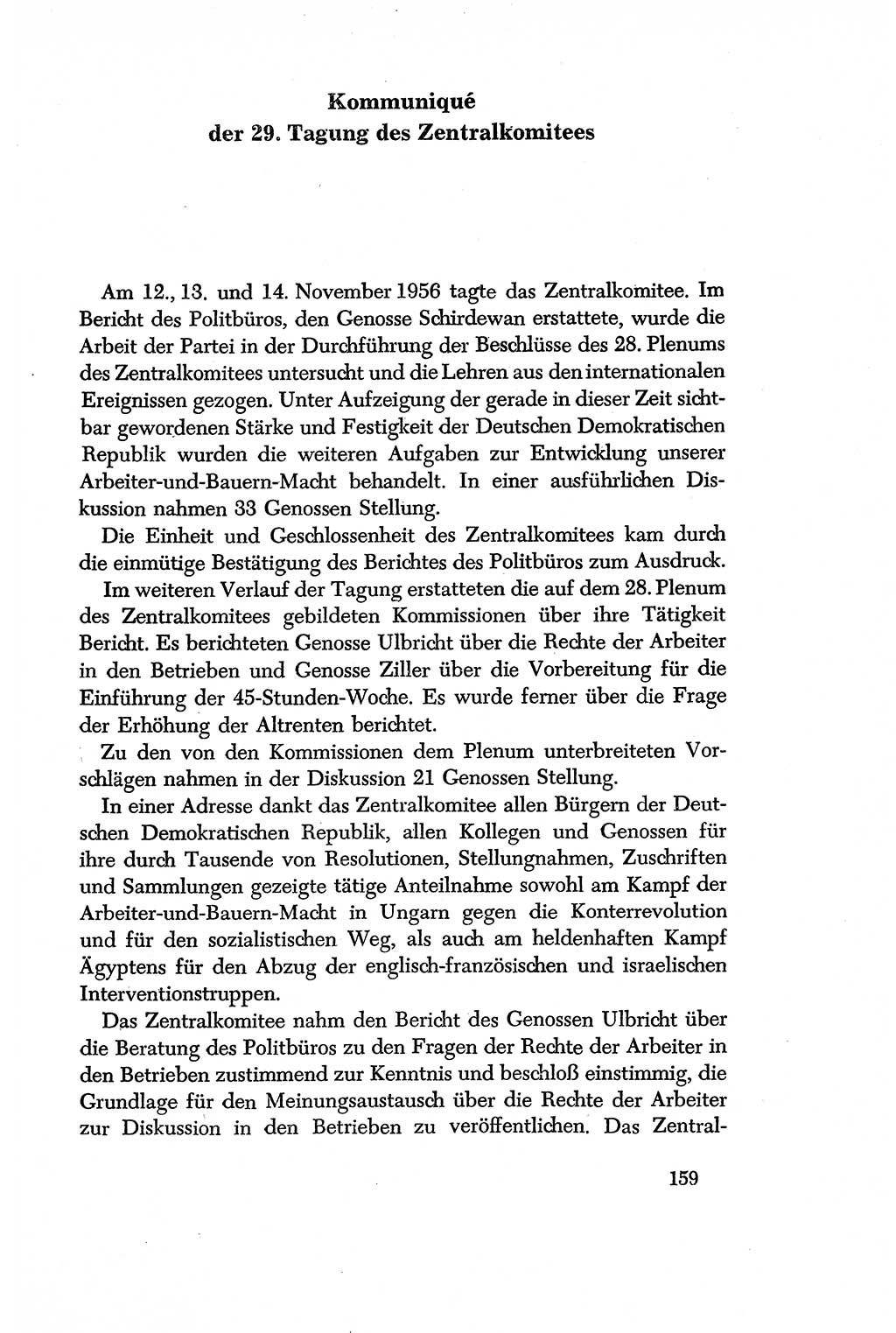 Dokumente der Sozialistischen Einheitspartei Deutschlands (SED) [Deutsche Demokratische Republik (DDR)] 1956-1957, Seite 159 (Dok. SED DDR 1956-1957, S. 159)