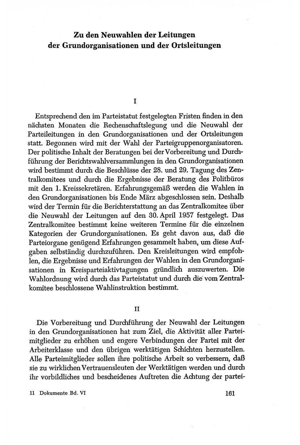 Dokumente der Sozialistischen Einheitspartei Deutschlands (SED) [Deutsche Demokratische Republik (DDR)] 1956-1957, Seite 161 (Dok. SED DDR 1956-1957, S. 161)