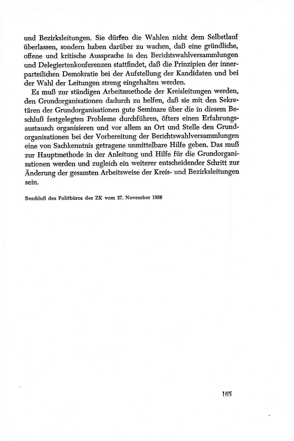 Dokumente der Sozialistischen Einheitspartei Deutschlands (SED) [Deutsche Demokratische Republik (DDR)] 1956-1957, Seite 165 (Dok. SED DDR 1956-1957, S. 165)