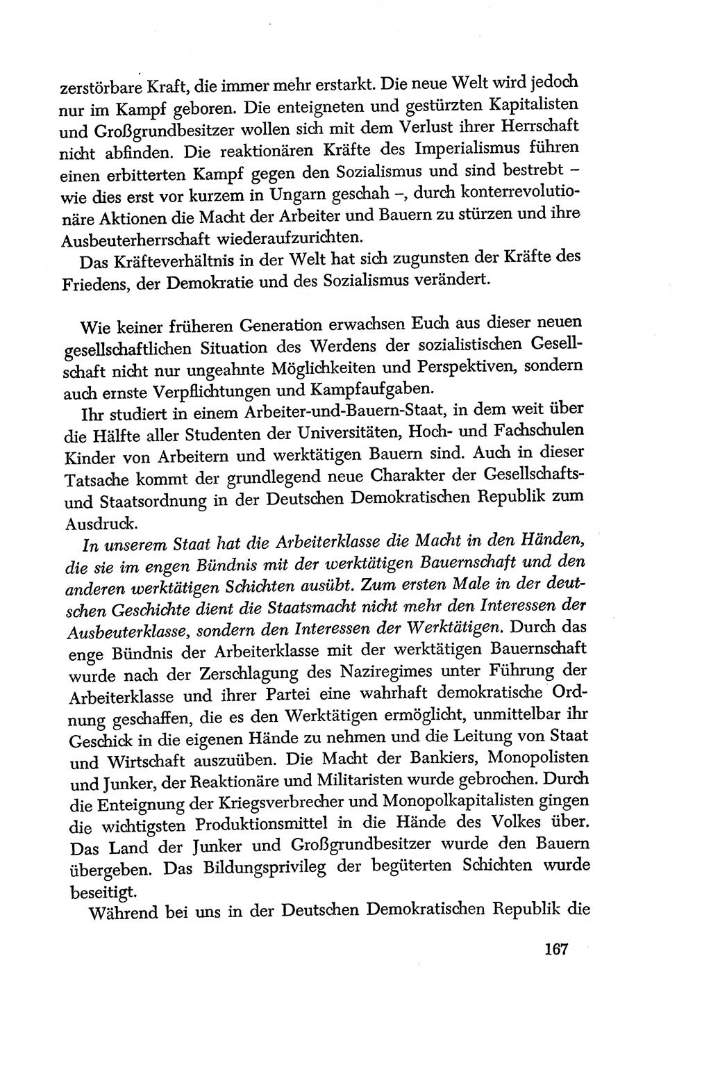 Dokumente der Sozialistischen Einheitspartei Deutschlands (SED) [Deutsche Demokratische Republik (DDR)] 1956-1957, Seite 167 (Dok. SED DDR 1956-1957, S. 167)