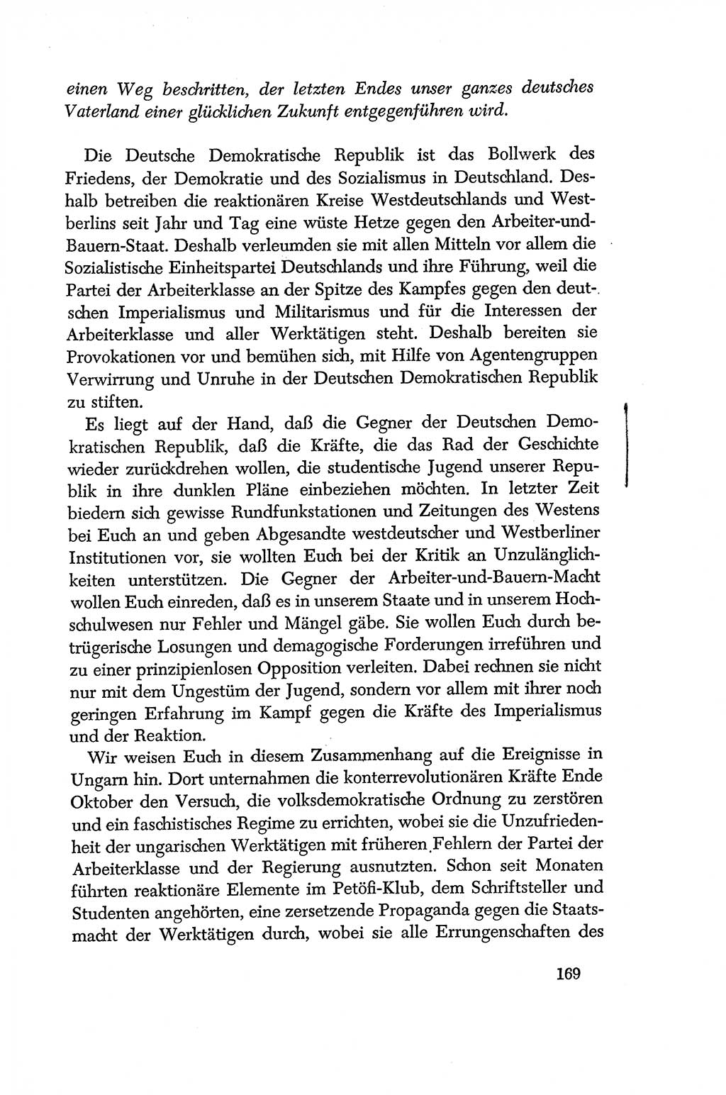 Dokumente der Sozialistischen Einheitspartei Deutschlands (SED) [Deutsche Demokratische Republik (DDR)] 1956-1957, Seite 169 (Dok. SED DDR 1956-1957, S. 169)