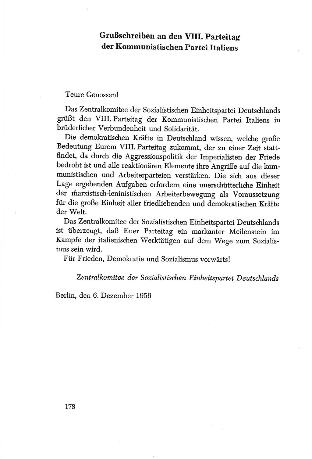 Dokumente der Sozialistischen Einheitspartei Deutschlands (SED) [Deutsche Demokratische Republik (DDR)] 1956-1957, Seite 178 (Dok. SED DDR 1956-1957, S. 178)