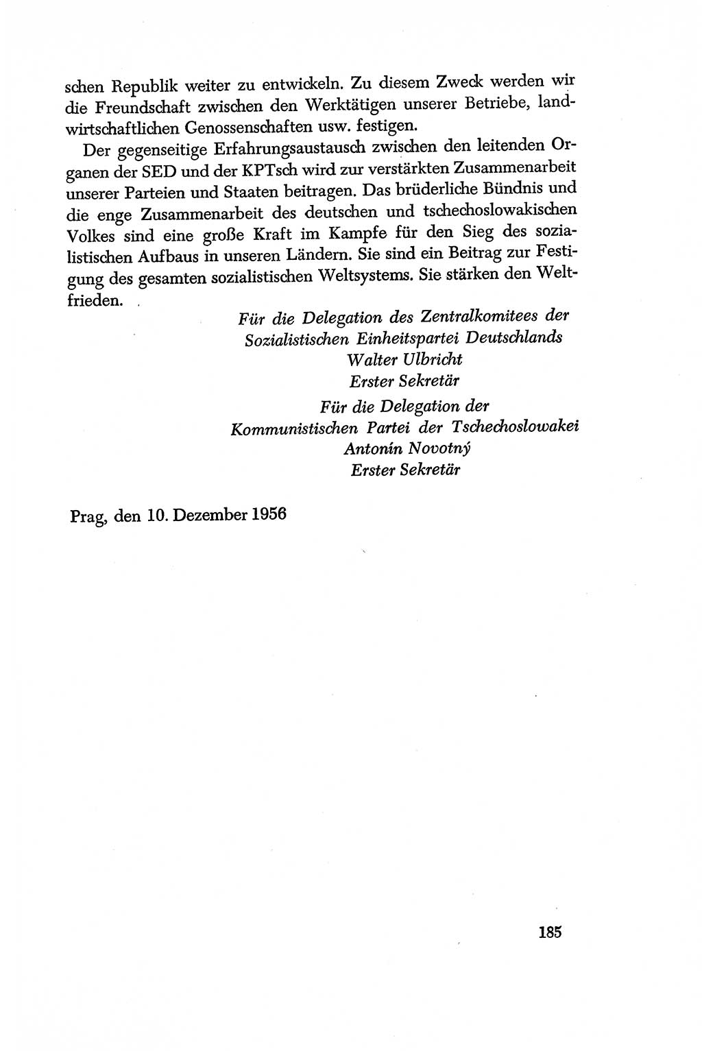 Dokumente der Sozialistischen Einheitspartei Deutschlands (SED) [Deutsche Demokratische Republik (DDR)] 1956-1957, Seite 185 (Dok. SED DDR 1956-1957, S. 185)