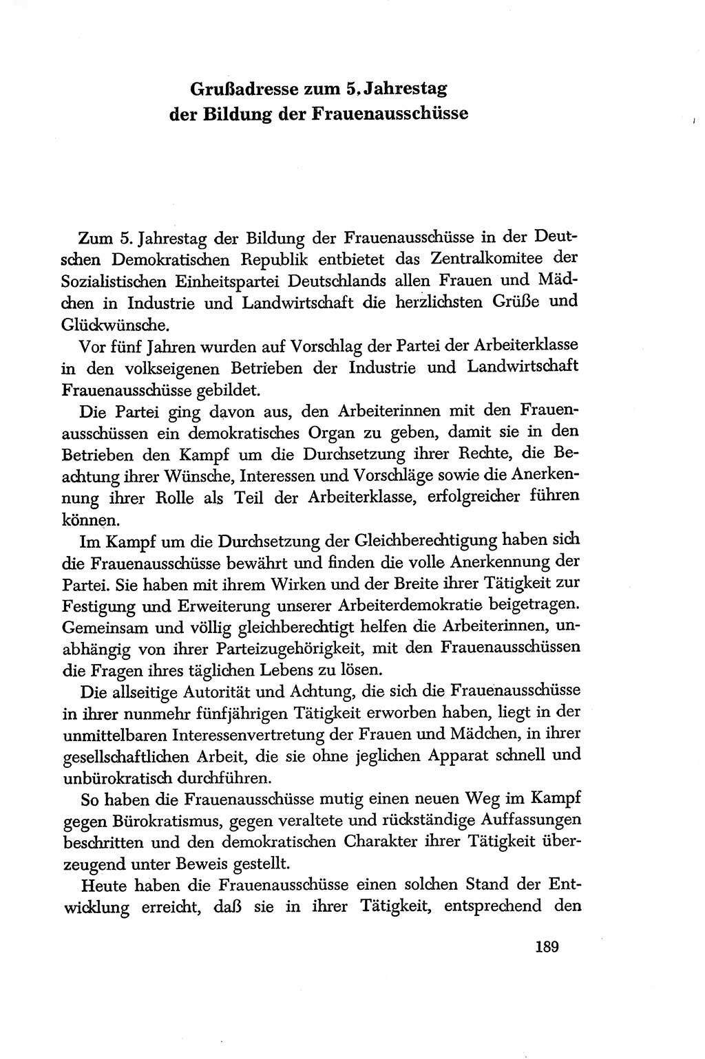 Dokumente der Sozialistischen Einheitspartei Deutschlands (SED) [Deutsche Demokratische Republik (DDR)] 1956-1957, Seite 189 (Dok. SED DDR 1956-1957, S. 189)