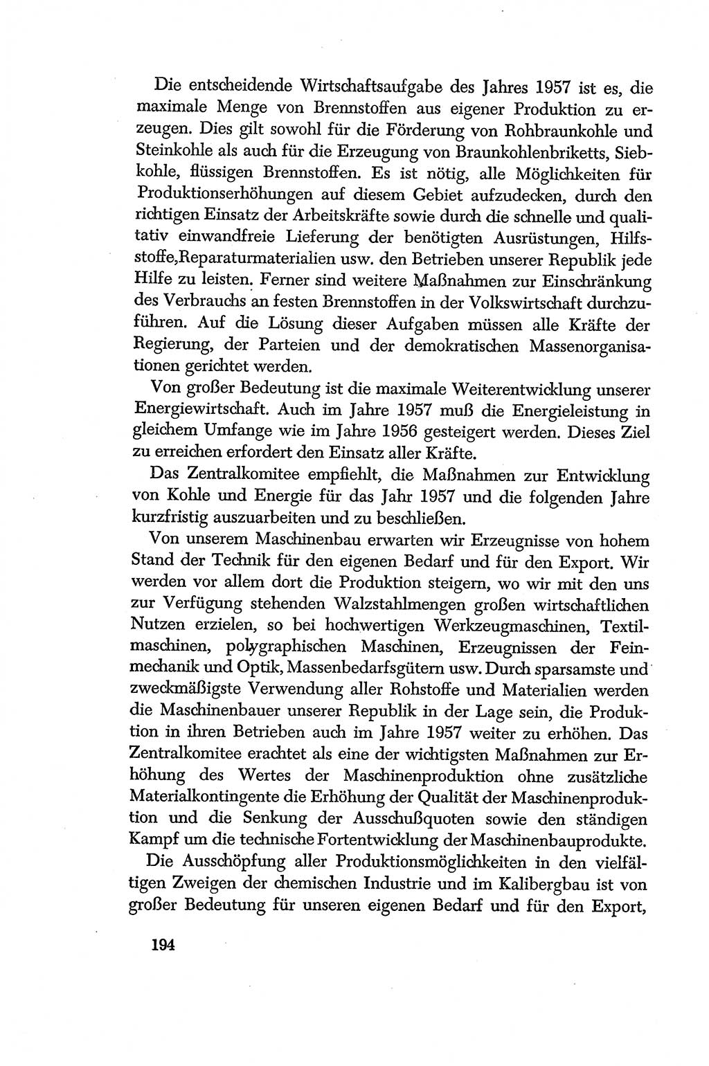 Dokumente der Sozialistischen Einheitspartei Deutschlands (SED) [Deutsche Demokratische Republik (DDR)] 1956-1957, Seite 194 (Dok. SED DDR 1956-1957, S. 194)