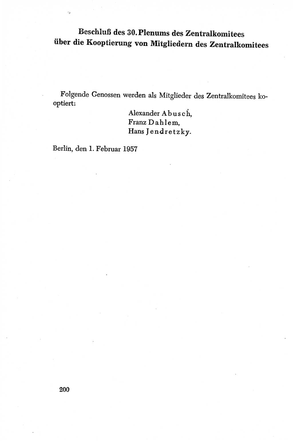 Dokumente der Sozialistischen Einheitspartei Deutschlands (SED) [Deutsche Demokratische Republik (DDR)] 1956-1957, Seite 200 (Dok. SED DDR 1956-1957, S. 200)