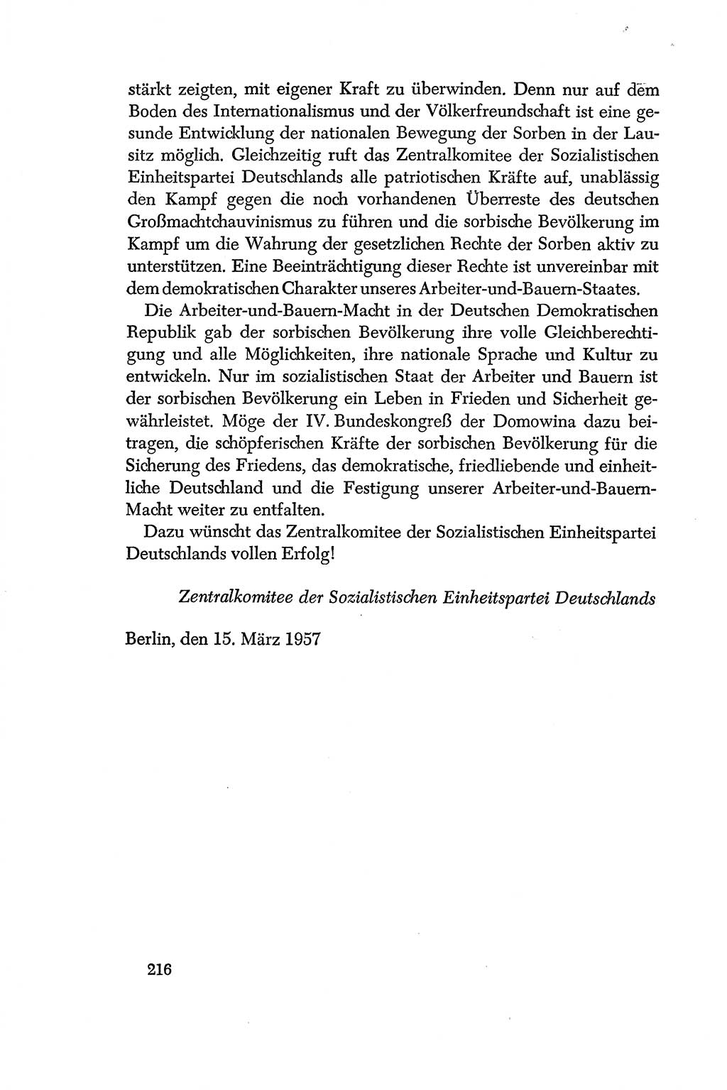 Dokumente der Sozialistischen Einheitspartei Deutschlands (SED) [Deutsche Demokratische Republik (DDR)] 1956-1957, Seite 216 (Dok. SED DDR 1956-1957, S. 216)