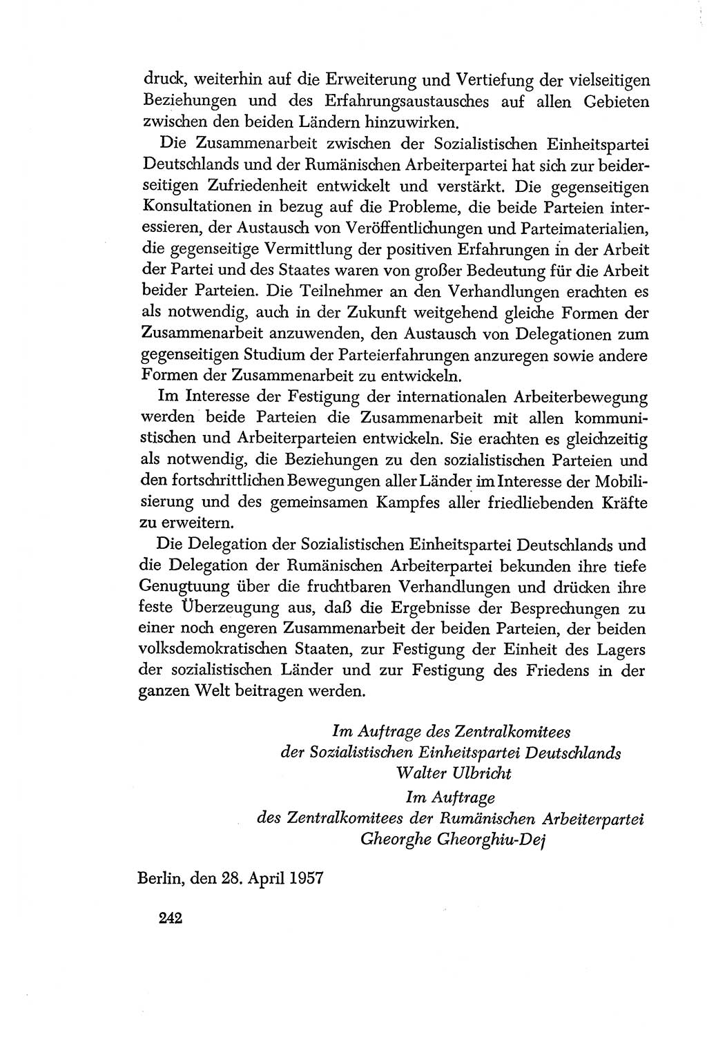 Dokumente der Sozialistischen Einheitspartei Deutschlands (SED) [Deutsche Demokratische Republik (DDR)] 1956-1957, Seite 242 (Dok. SED DDR 1956-1957, S. 242)