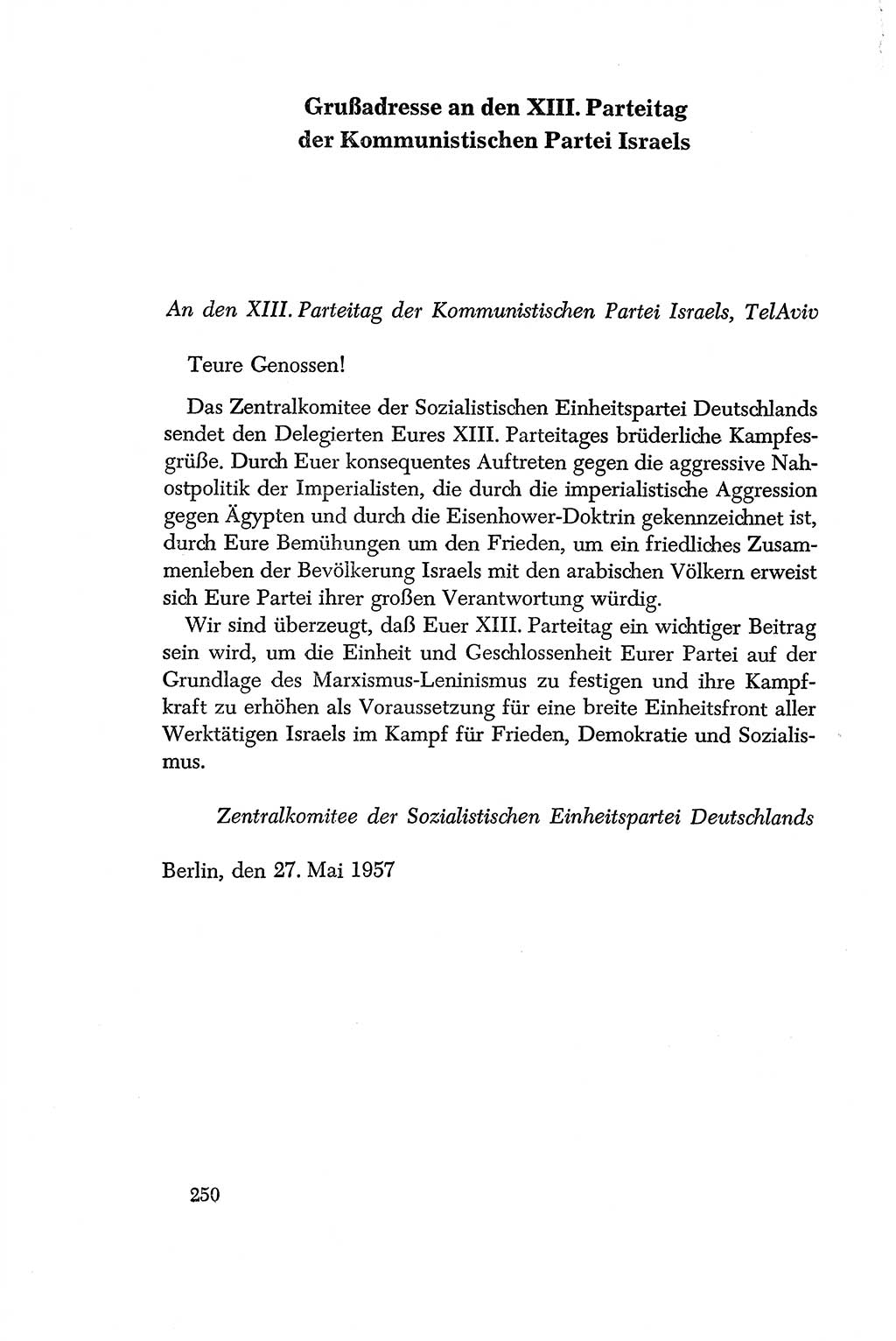 Dokumente der Sozialistischen Einheitspartei Deutschlands (SED) [Deutsche Demokratische Republik (DDR)] 1956-1957, Seite 250 (Dok. SED DDR 1956-1957, S. 250)