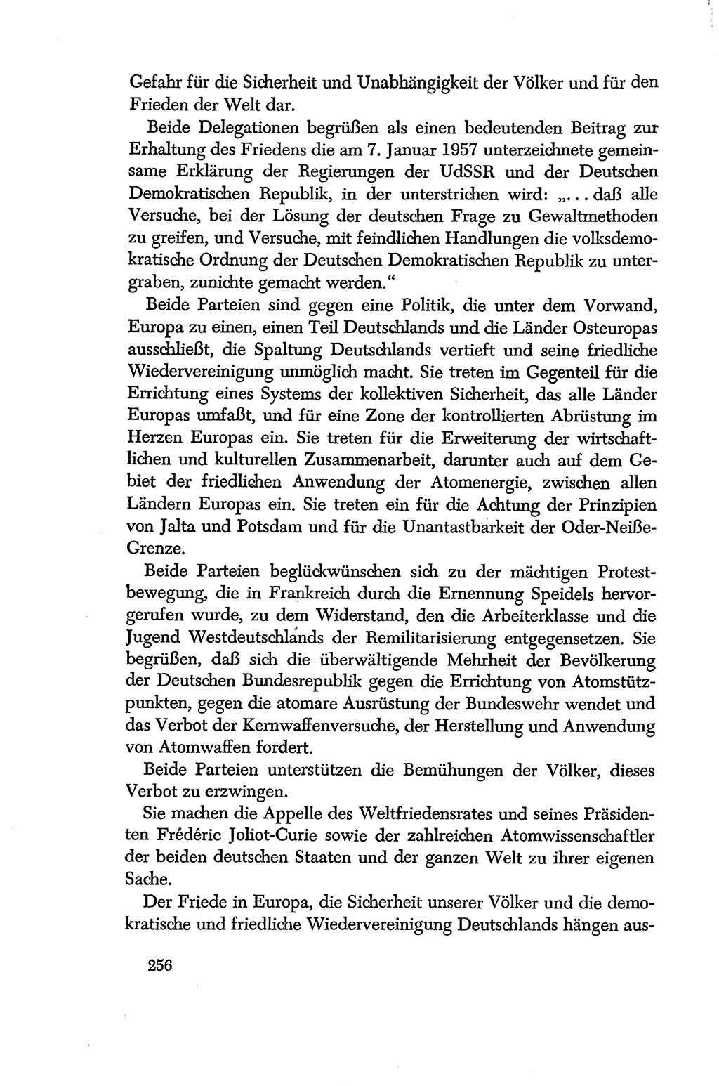 Dokumente der Sozialistischen Einheitspartei Deutschlands (SED) [Deutsche Demokratische Republik (DDR)] 1956-1957, Seite 256 (Dok. SED DDR 1956-1957, S. 256)