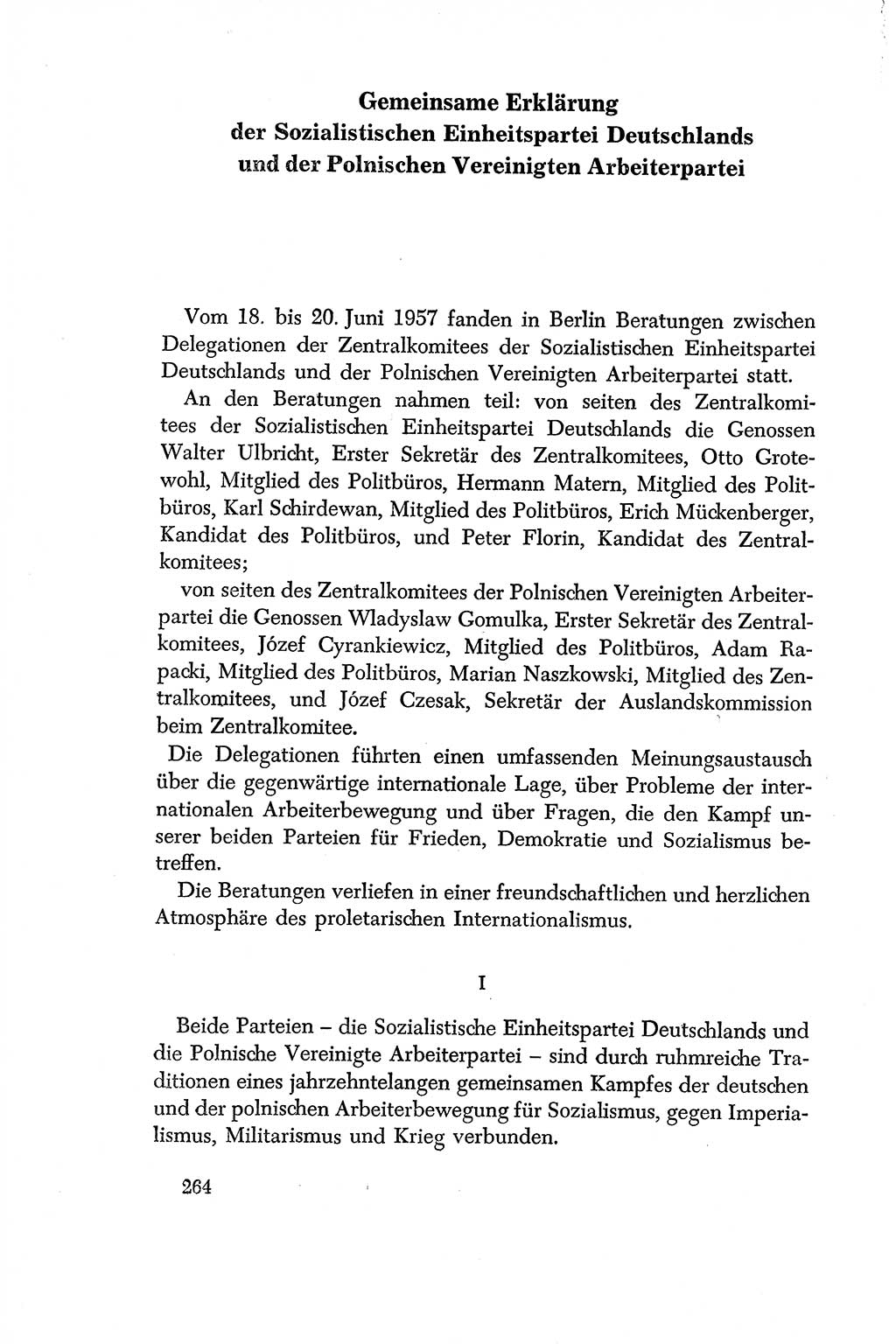 Dokumente der Sozialistischen Einheitspartei Deutschlands (SED) [Deutsche Demokratische Republik (DDR)] 1956-1957, Seite 264 (Dok. SED DDR 1956-1957, S. 264)