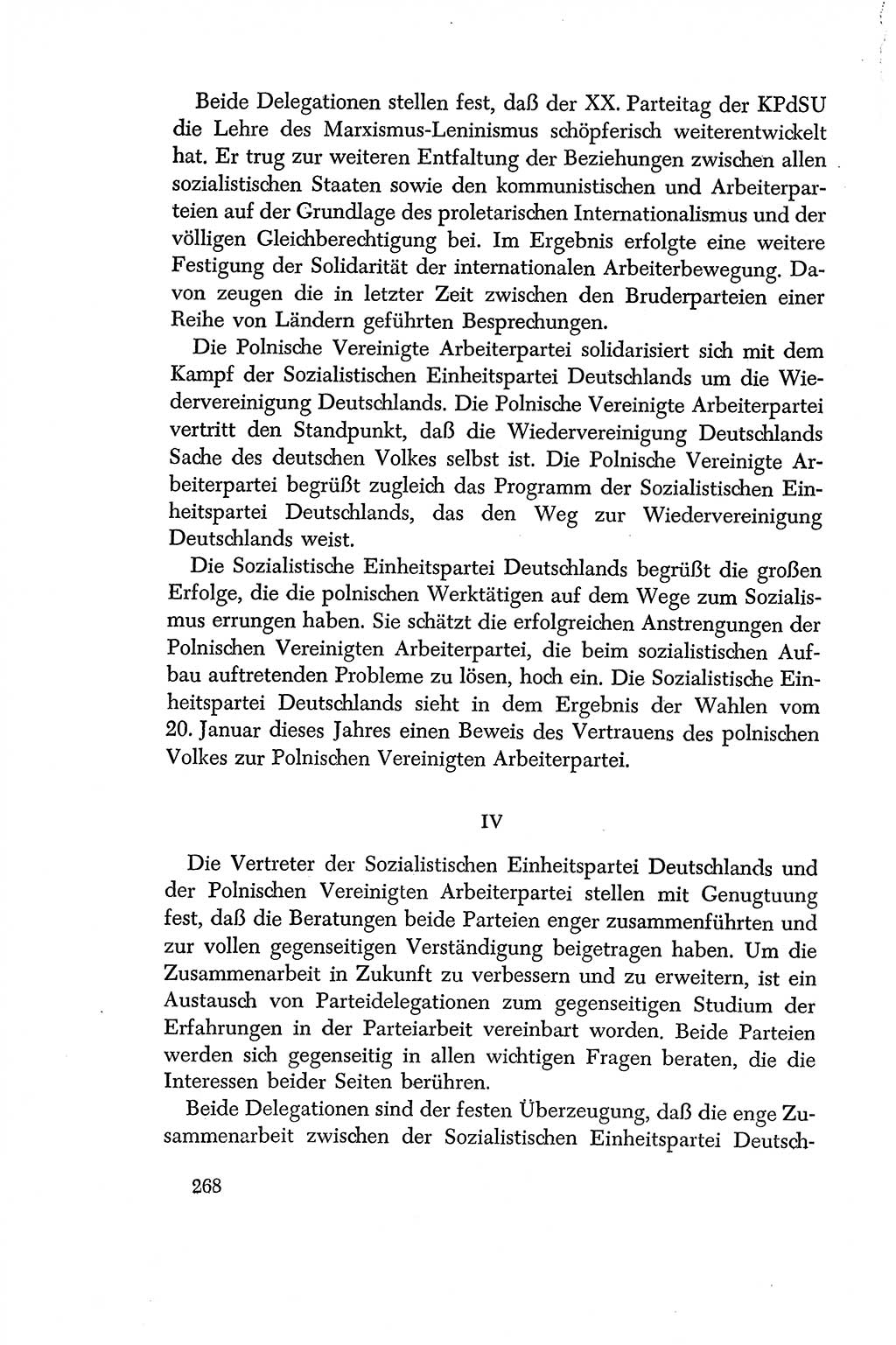 Dokumente der Sozialistischen Einheitspartei Deutschlands (SED) [Deutsche Demokratische Republik (DDR)] 1956-1957, Seite 268 (Dok. SED DDR 1956-1957, S. 268)