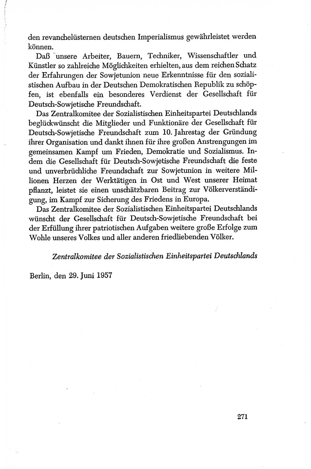 Dokumente der Sozialistischen Einheitspartei Deutschlands (SED) [Deutsche Demokratische Republik (DDR)] 1956-1957, Seite 271 (Dok. SED DDR 1956-1957, S. 271)