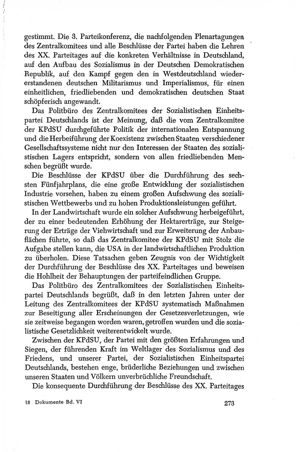 Dokumente der Sozialistischen Einheitspartei Deutschlands (SED) [Deutsche Demokratische Republik (DDR)] 1956-1957, Seite 273 (Dok. SED DDR 1956-1957, S. 273)