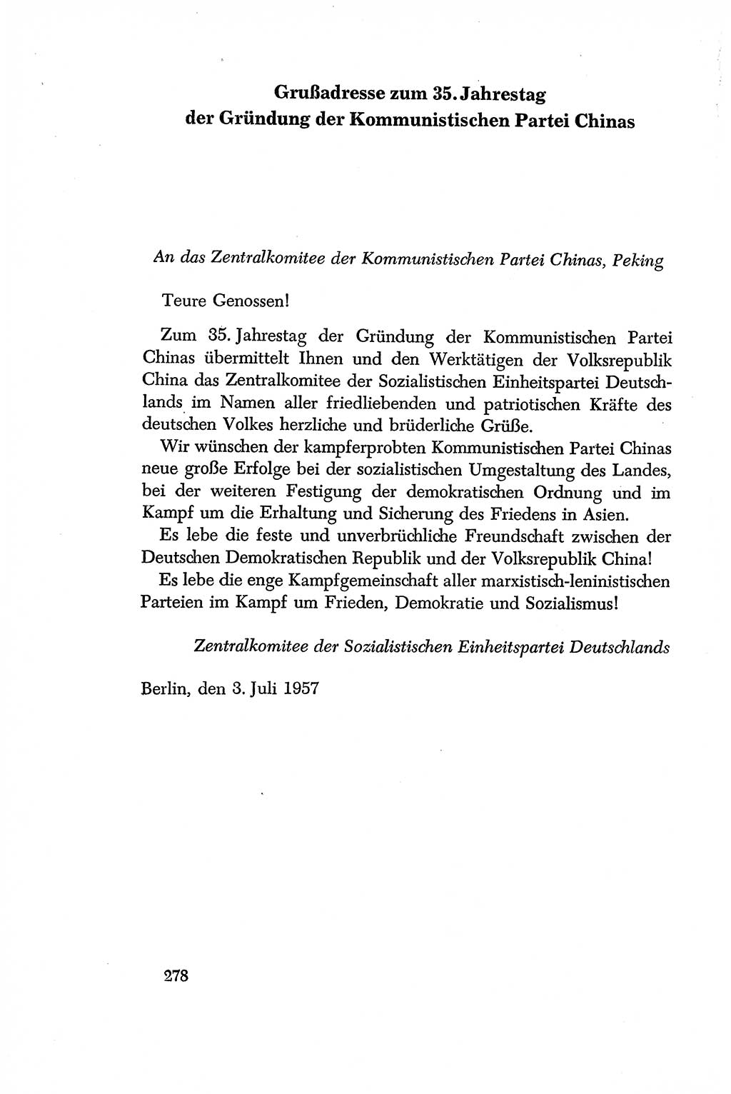 Dokumente der Sozialistischen Einheitspartei Deutschlands (SED) [Deutsche Demokratische Republik (DDR)] 1956-1957, Seite 278 (Dok. SED DDR 1956-1957, S. 278)