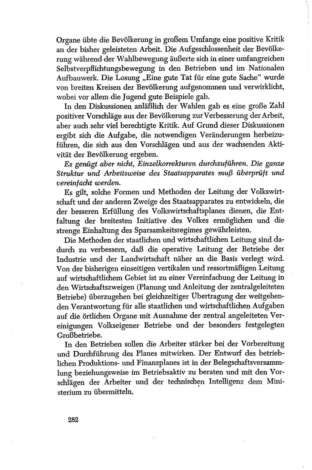 Dokumente der Sozialistischen Einheitspartei Deutschlands (SED) [Deutsche Demokratische Republik (DDR)] 1956-1957, Seite 282 (Dok. SED DDR 1956-1957, S. 282)