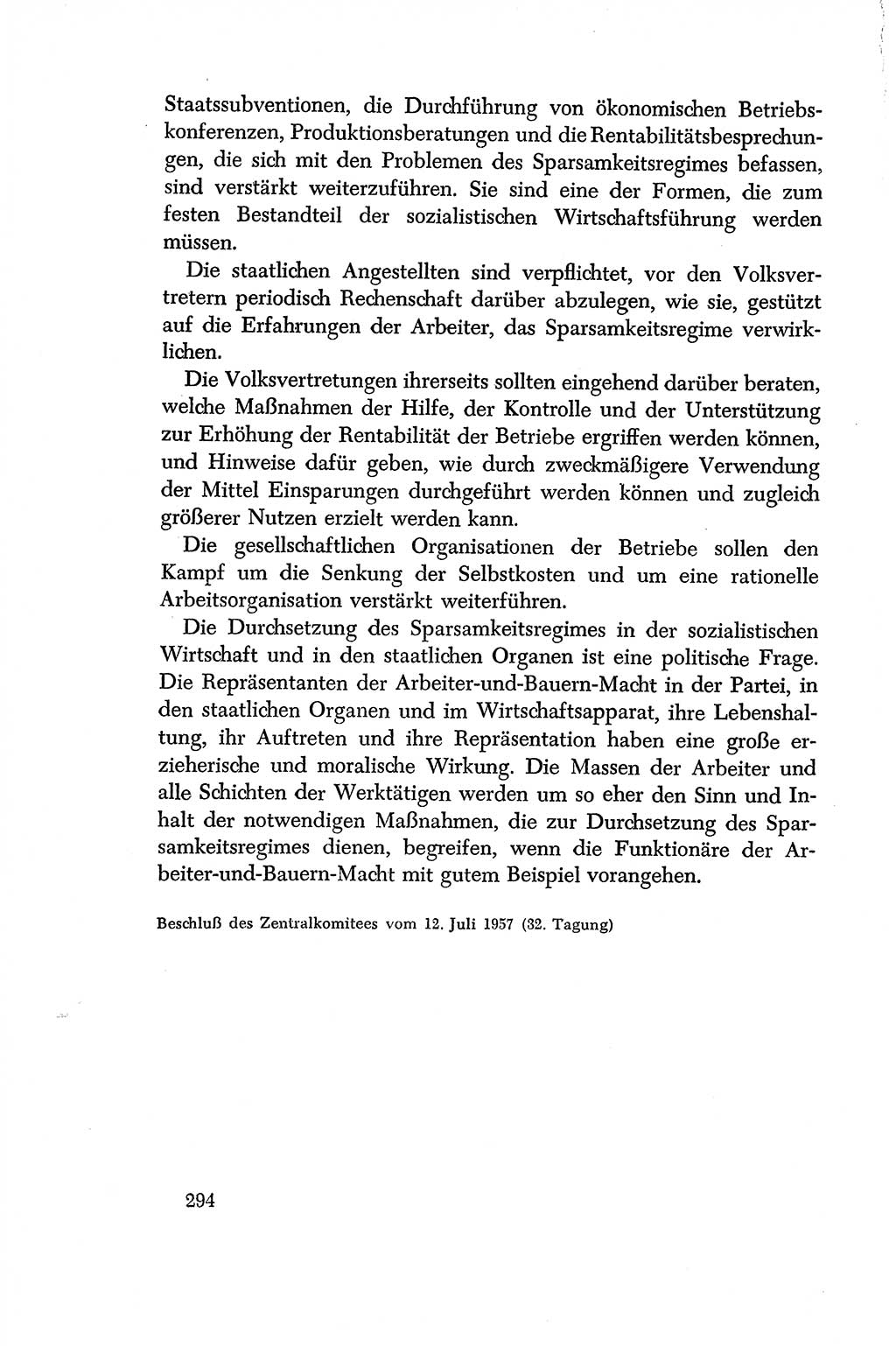 Dokumente der Sozialistischen Einheitspartei Deutschlands (SED) [Deutsche Demokratische Republik (DDR)] 1956-1957, Seite 294 (Dok. SED DDR 1956-1957, S. 294)