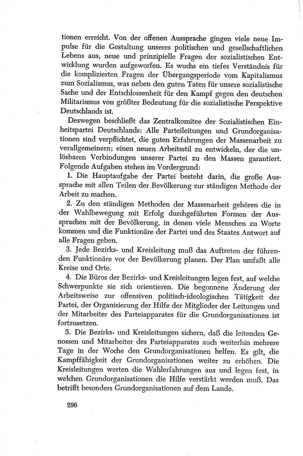 Dokumente der Sozialistischen Einheitspartei Deutschlands (SED) [Deutsche Demokratische Republik (DDR)] 1956-1957, Seite 296 (Dok. SED DDR 1956-1957, S. 296)