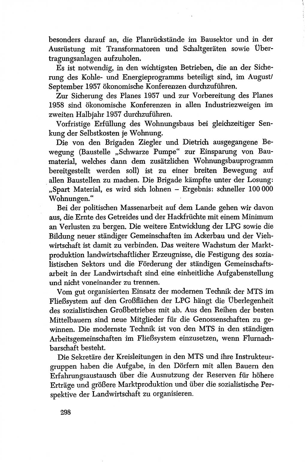 Dokumente der Sozialistischen Einheitspartei Deutschlands (SED) [Deutsche Demokratische Republik (DDR)] 1956-1957, Seite 298 (Dok. SED DDR 1956-1957, S. 298)