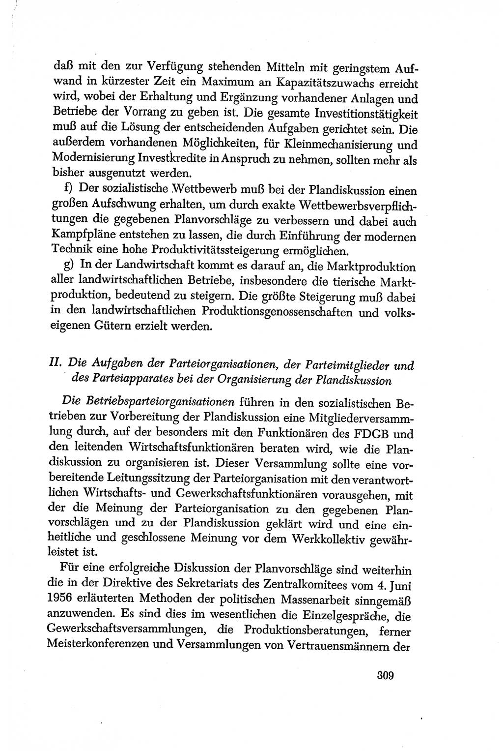 Dokumente der Sozialistischen Einheitspartei Deutschlands (SED) [Deutsche Demokratische Republik (DDR)] 1956-1957, Seite 309 (Dok. SED DDR 1956-1957, S. 309)