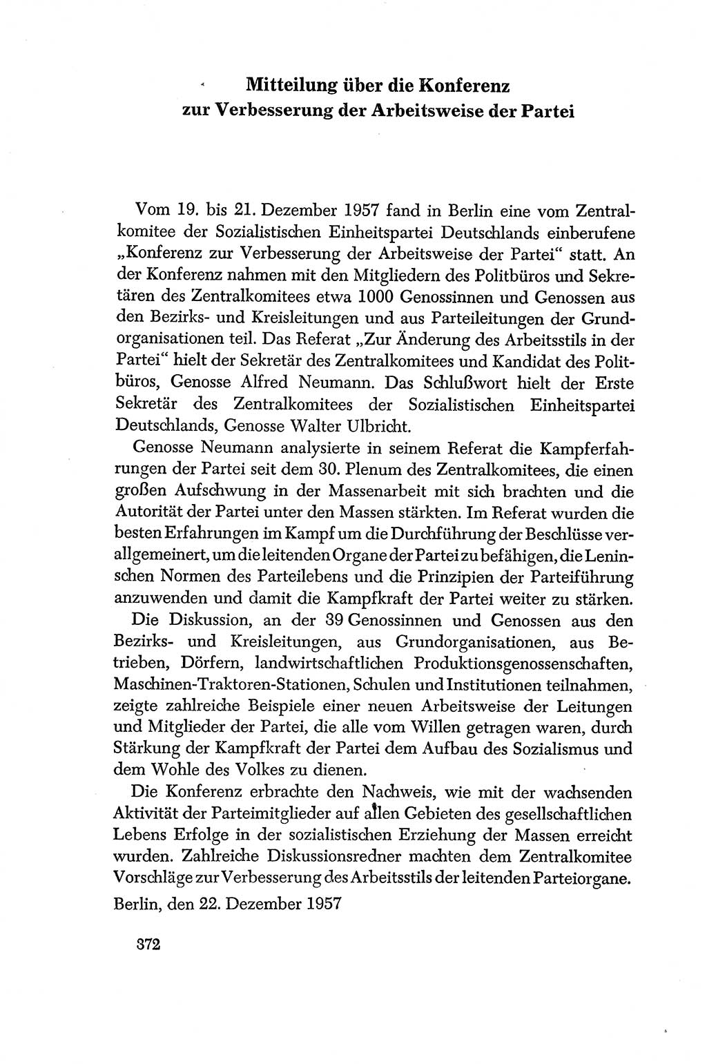 Dokumente der Sozialistischen Einheitspartei Deutschlands (SED) [Deutsche Demokratische Republik (DDR)] 1956-1957, Seite 372 (Dok. SED DDR 1956-1957, S. 372)