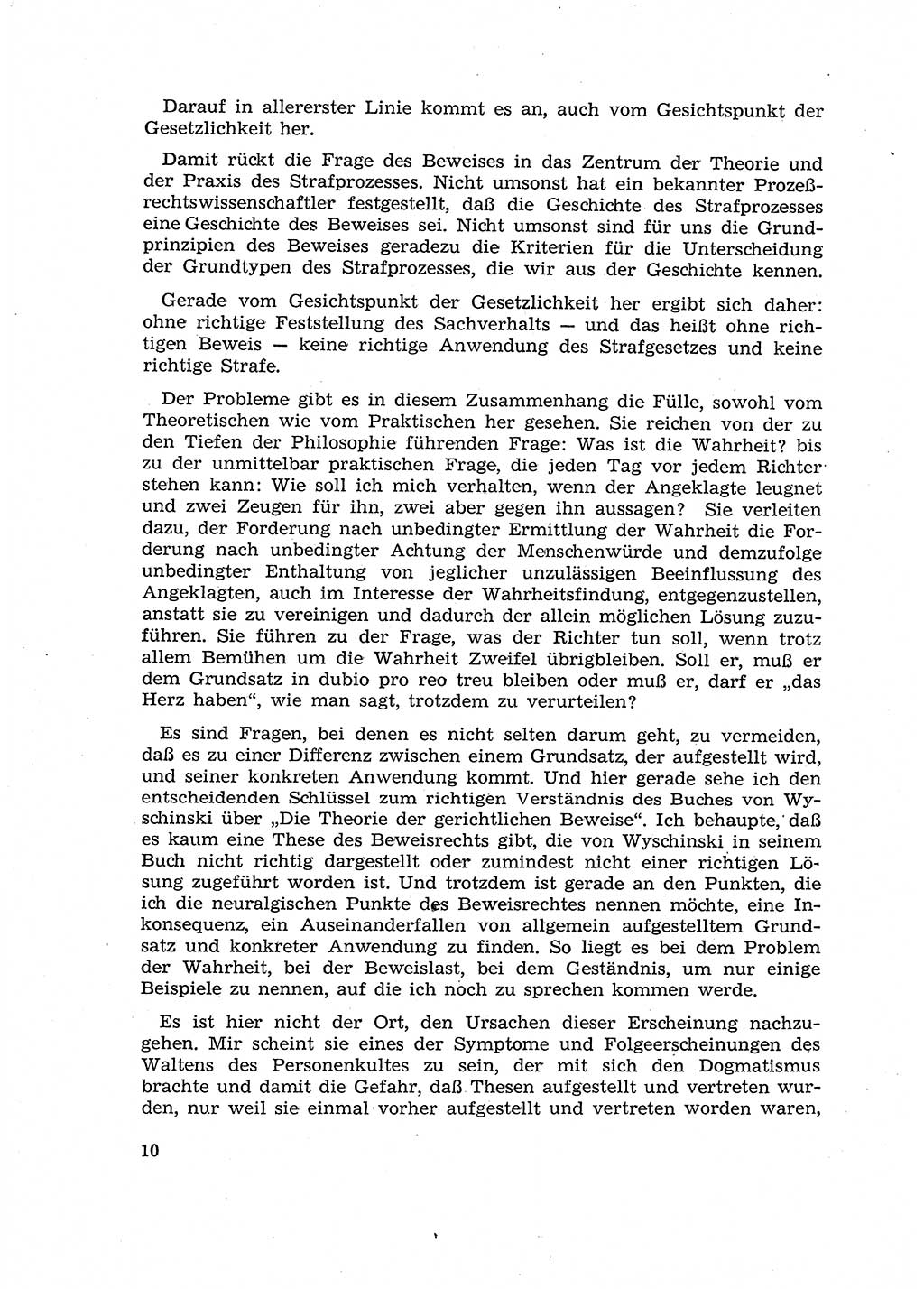 Fragen des Beweisrechts im Strafprozess [Deutsche Demokratische Republik (DDR)] 1956, Seite 10 (Fr. BeweisR. Str.-Proz. DDR 1956, S. 10)