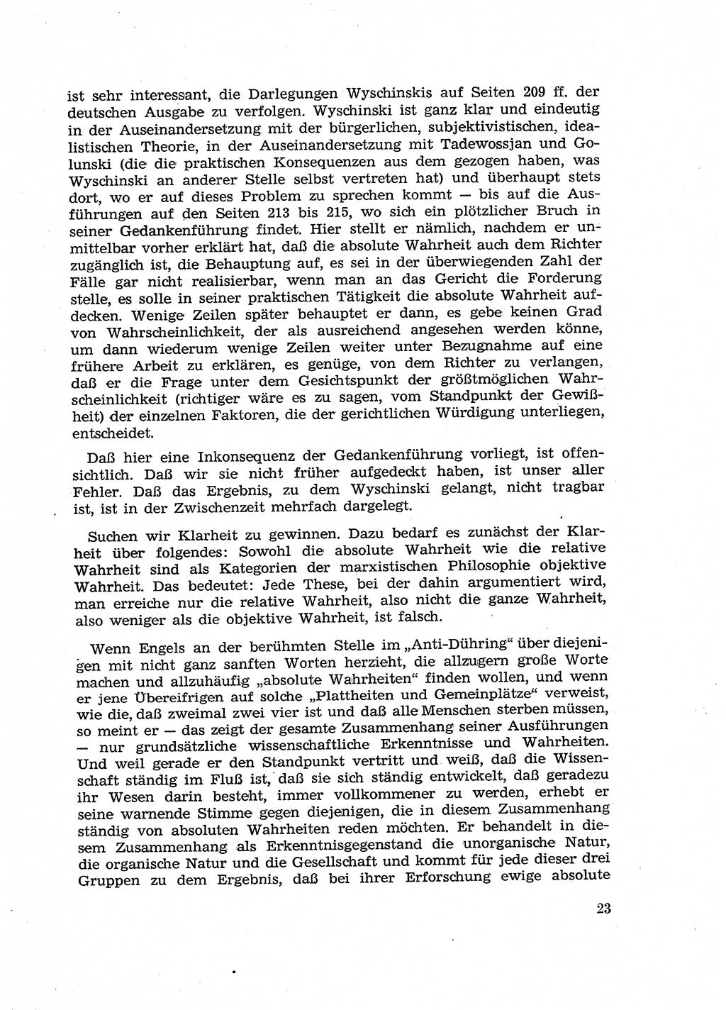 Fragen des Beweisrechts im Strafprozess [Deutsche Demokratische Republik (DDR)] 1956, Seite 23 (Fr. BeweisR. Str.-Proz. DDR 1956, S. 23)