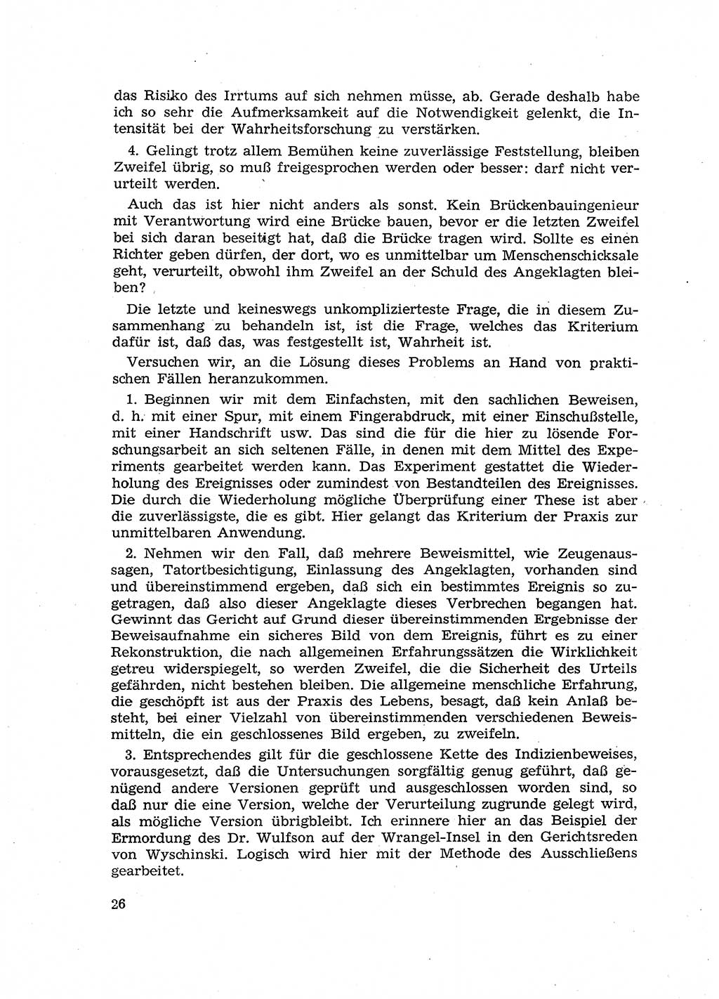 Fragen des Beweisrechts im Strafprozess [Deutsche Demokratische Republik (DDR)] 1956, Seite 26 (Fr. BeweisR. Str.-Proz. DDR 1956, S. 26)