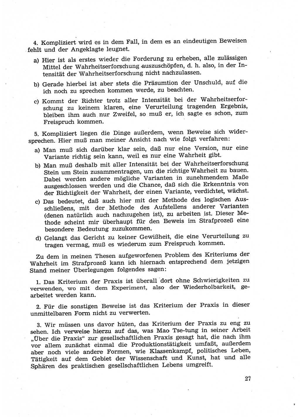 Fragen des Beweisrechts im Strafprozess [Deutsche Demokratische Republik (DDR)] 1956, Seite 27 (Fr. BeweisR. Str.-Proz. DDR 1956, S. 27)