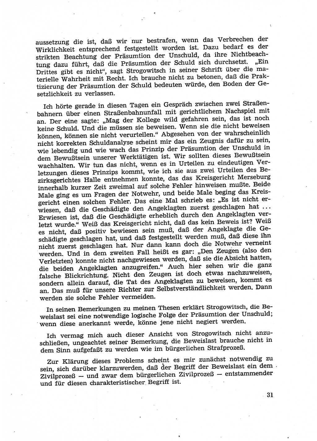 Fragen des Beweisrechts im Strafprozess [Deutsche Demokratische Republik (DDR)] 1956, Seite 31 (Fr. BeweisR. Str.-Proz. DDR 1956, S. 31)