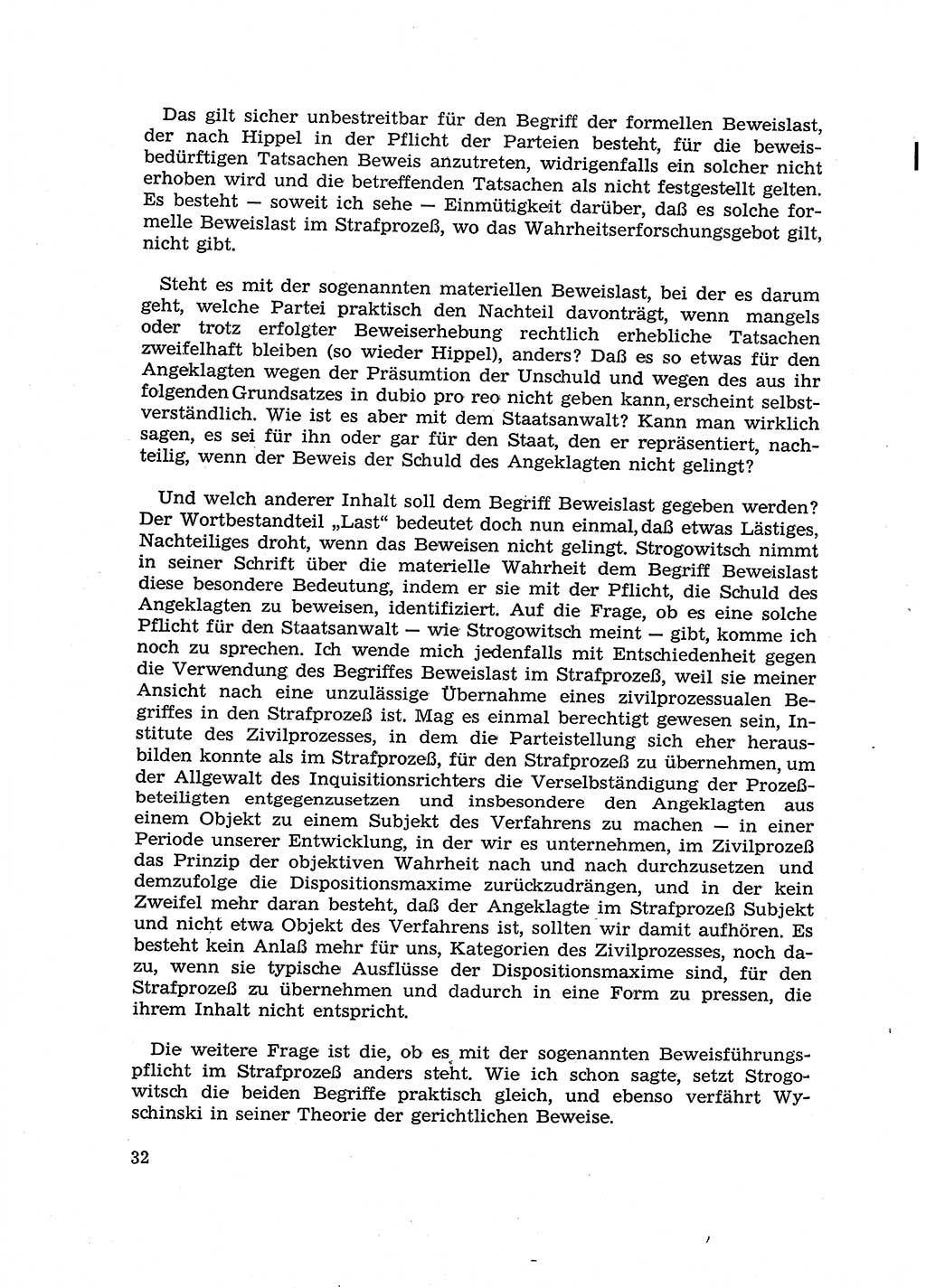 Fragen des Beweisrechts im Strafprozess [Deutsche Demokratische Republik (DDR)] 1956, Seite 32 (Fr. BeweisR. Str.-Proz. DDR 1956, S. 32)