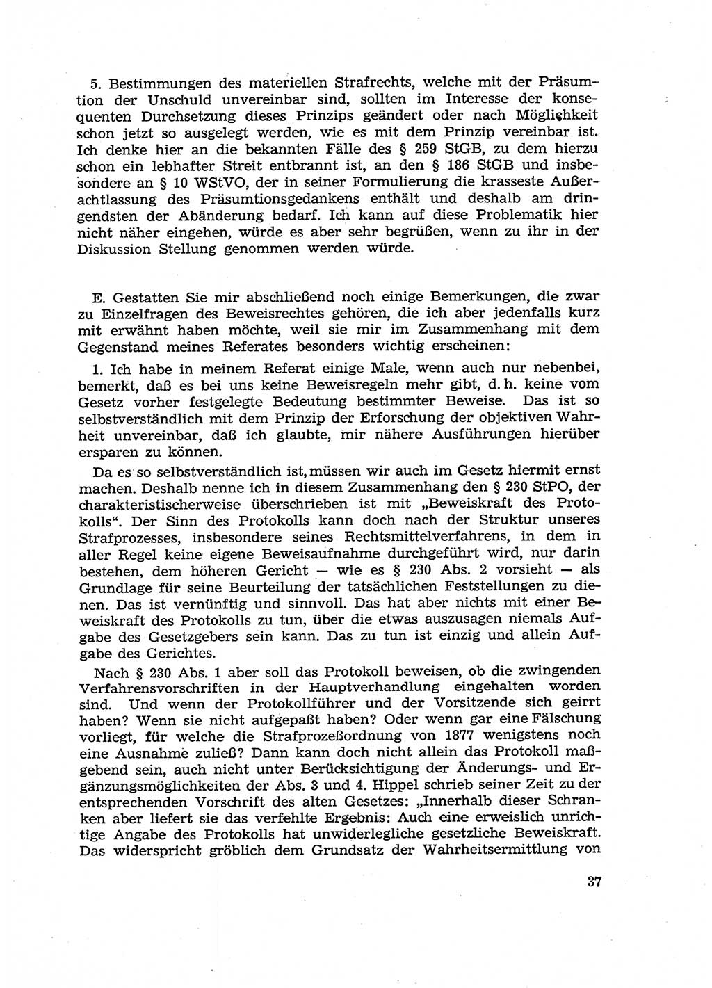 Fragen des Beweisrechts im Strafprozess [Deutsche Demokratische Republik (DDR)] 1956, Seite 37 (Fr. BeweisR. Str.-Proz. DDR 1956, S. 37)