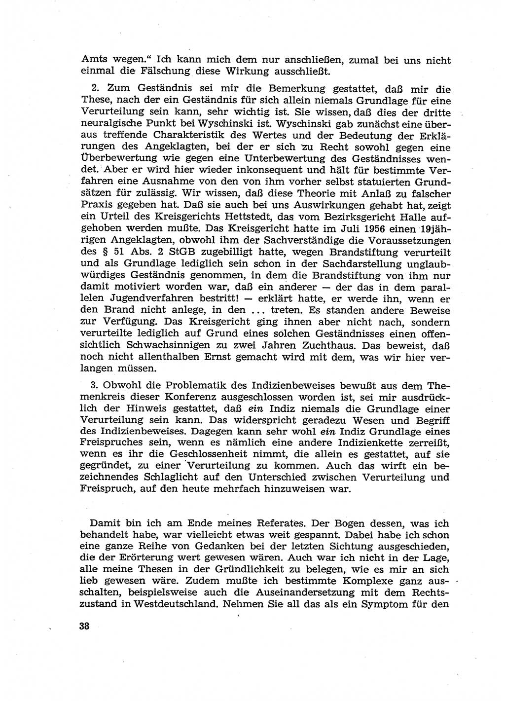 Fragen des Beweisrechts im Strafprozess [Deutsche Demokratische Republik (DDR)] 1956, Seite 38 (Fr. BeweisR. Str.-Proz. DDR 1956, S. 38)
