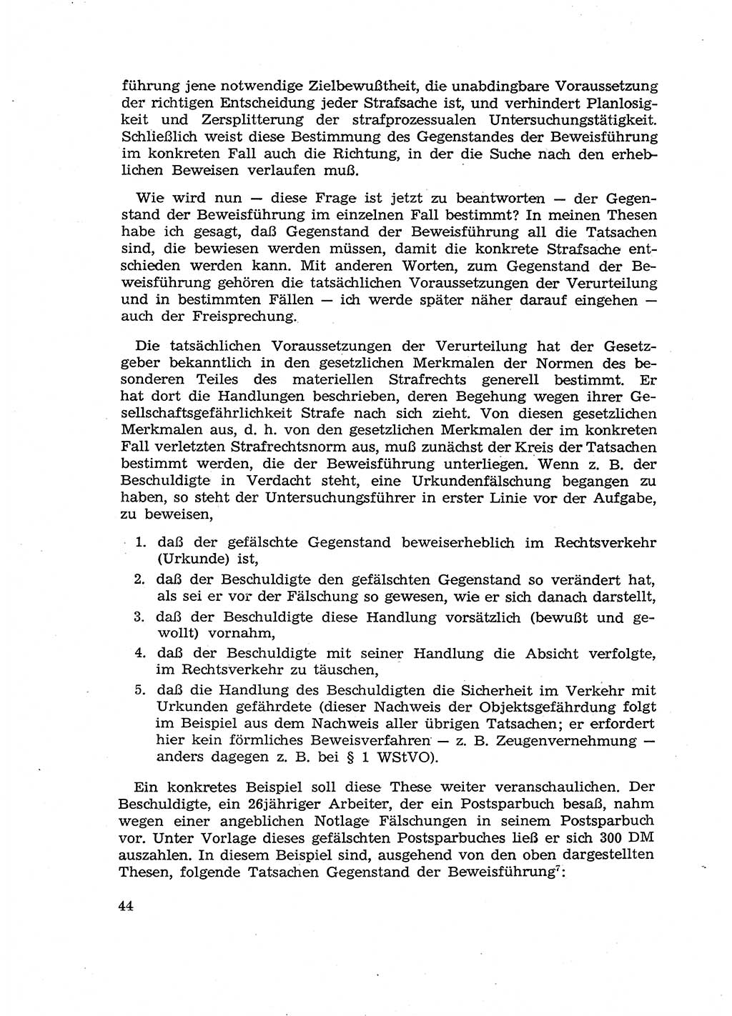 Fragen des Beweisrechts im Strafprozess [Deutsche Demokratische Republik (DDR)] 1956, Seite 44 (Fr. BeweisR. Str.-Proz. DDR 1956, S. 44)