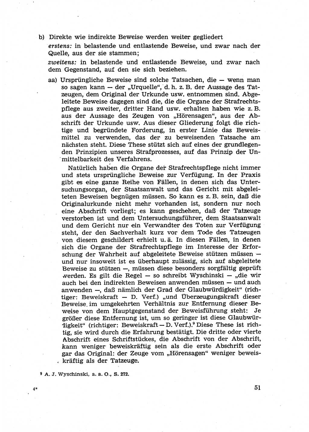 Fragen des Beweisrechts im Strafprozess [Deutsche Demokratische Republik (DDR)] 1956, Seite 51 (Fr. BeweisR. Str.-Proz. DDR 1956, S. 51)