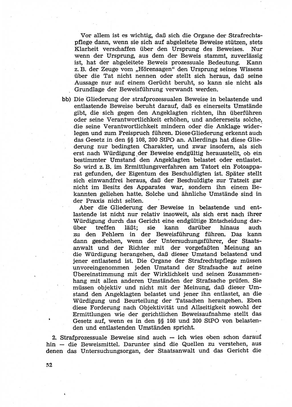 Fragen des Beweisrechts im Strafprozess [Deutsche Demokratische Republik (DDR)] 1956, Seite 52 (Fr. BeweisR. Str.-Proz. DDR 1956, S. 52)