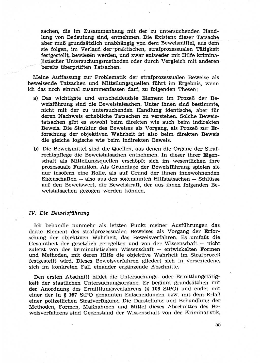 Fragen des Beweisrechts im Strafprozess [Deutsche Demokratische Republik (DDR)] 1956, Seite 55 (Fr. BeweisR. Str.-Proz. DDR 1956, S. 55)
