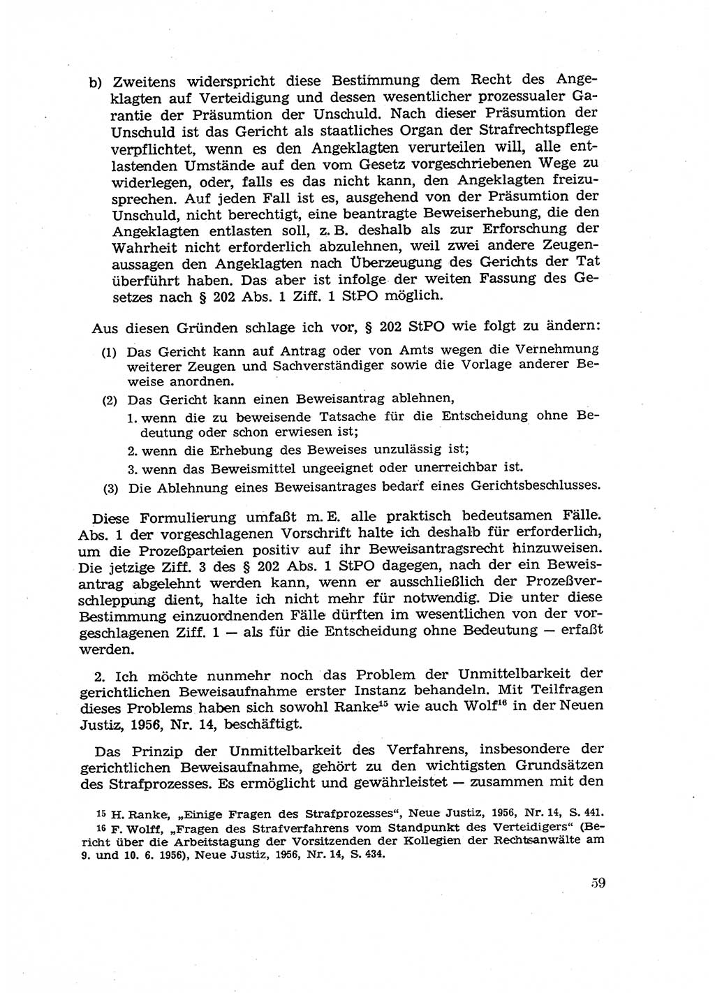 Fragen des Beweisrechts im Strafprozess [Deutsche Demokratische Republik (DDR)] 1956, Seite 59 (Fr. BeweisR. Str.-Proz. DDR 1956, S. 59)