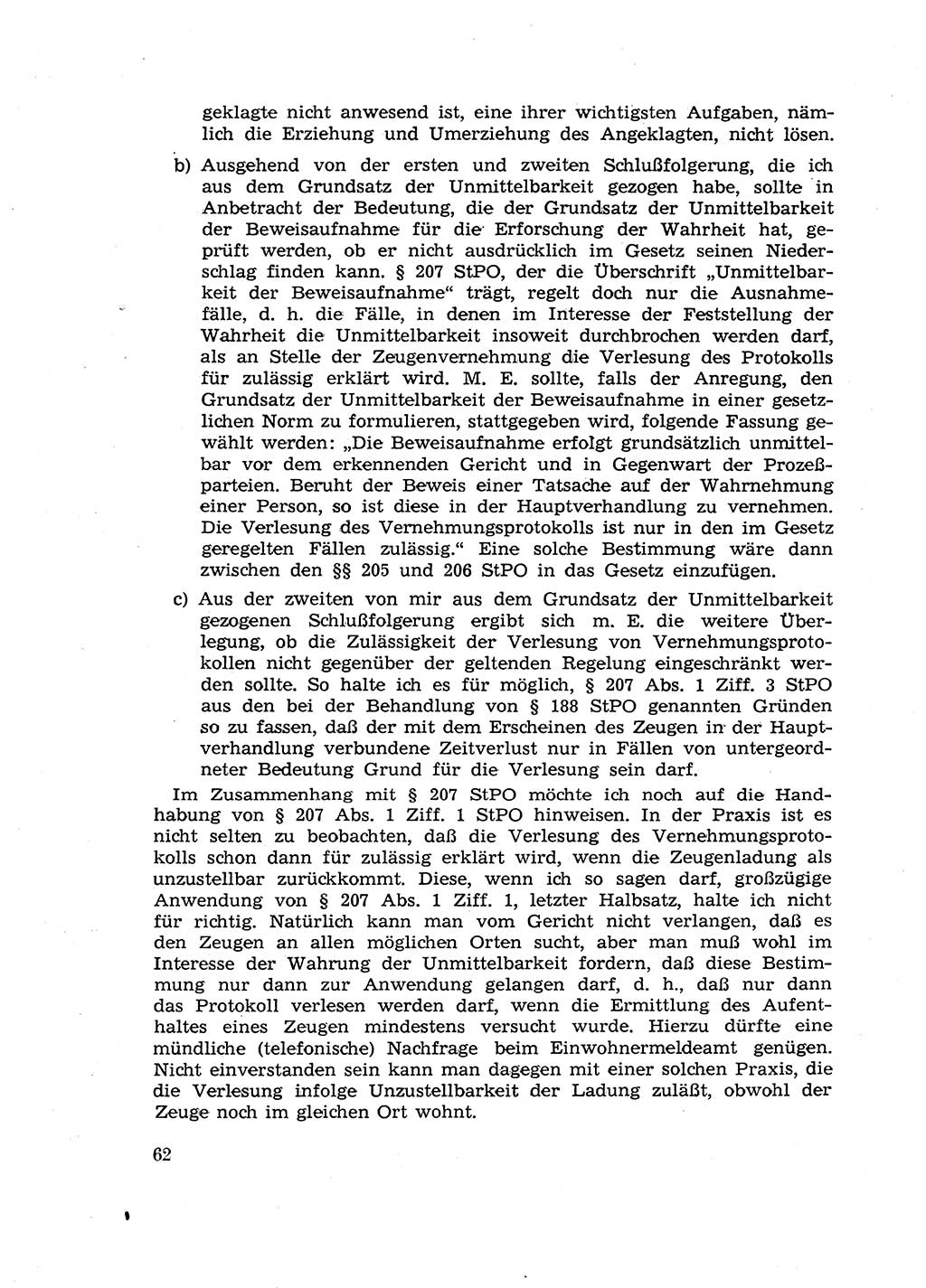 Fragen des Beweisrechts im Strafprozess [Deutsche Demokratische Republik (DDR)] 1956, Seite 62 (Fr. BeweisR. Str.-Proz. DDR 1956, S. 62)