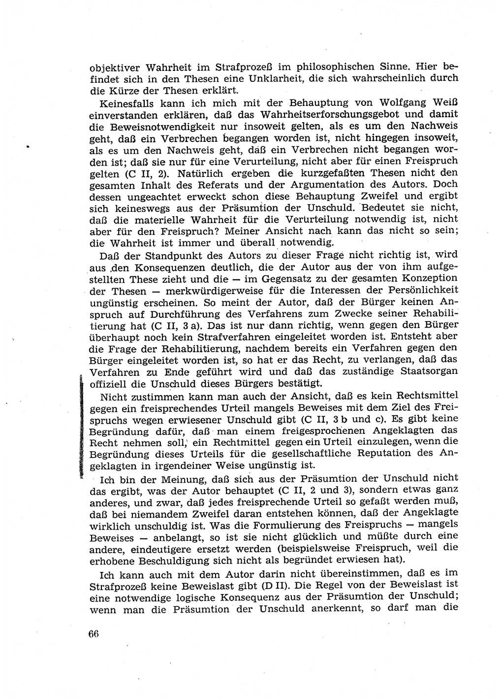 Fragen des Beweisrechts im Strafprozess [Deutsche Demokratische Republik (DDR)] 1956, Seite 66 (Fr. BeweisR. Str.-Proz. DDR 1956, S. 66)