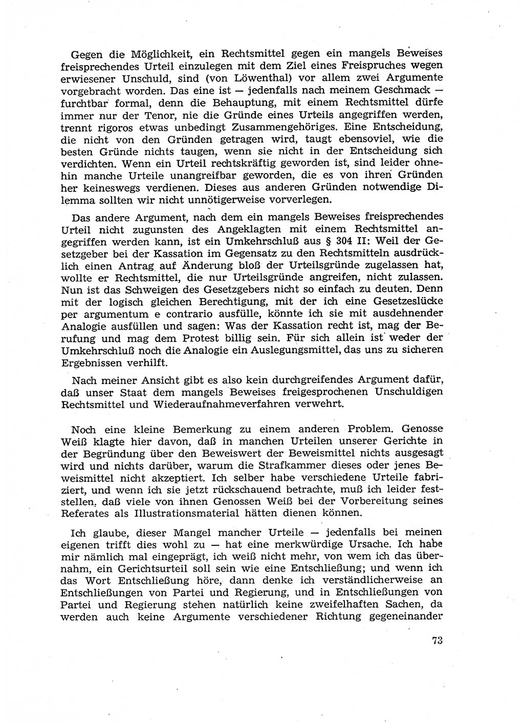 Fragen des Beweisrechts im Strafprozess [Deutsche Demokratische Republik (DDR)] 1956, Seite 73 (Fr. BeweisR. Str.-Proz. DDR 1956, S. 73)