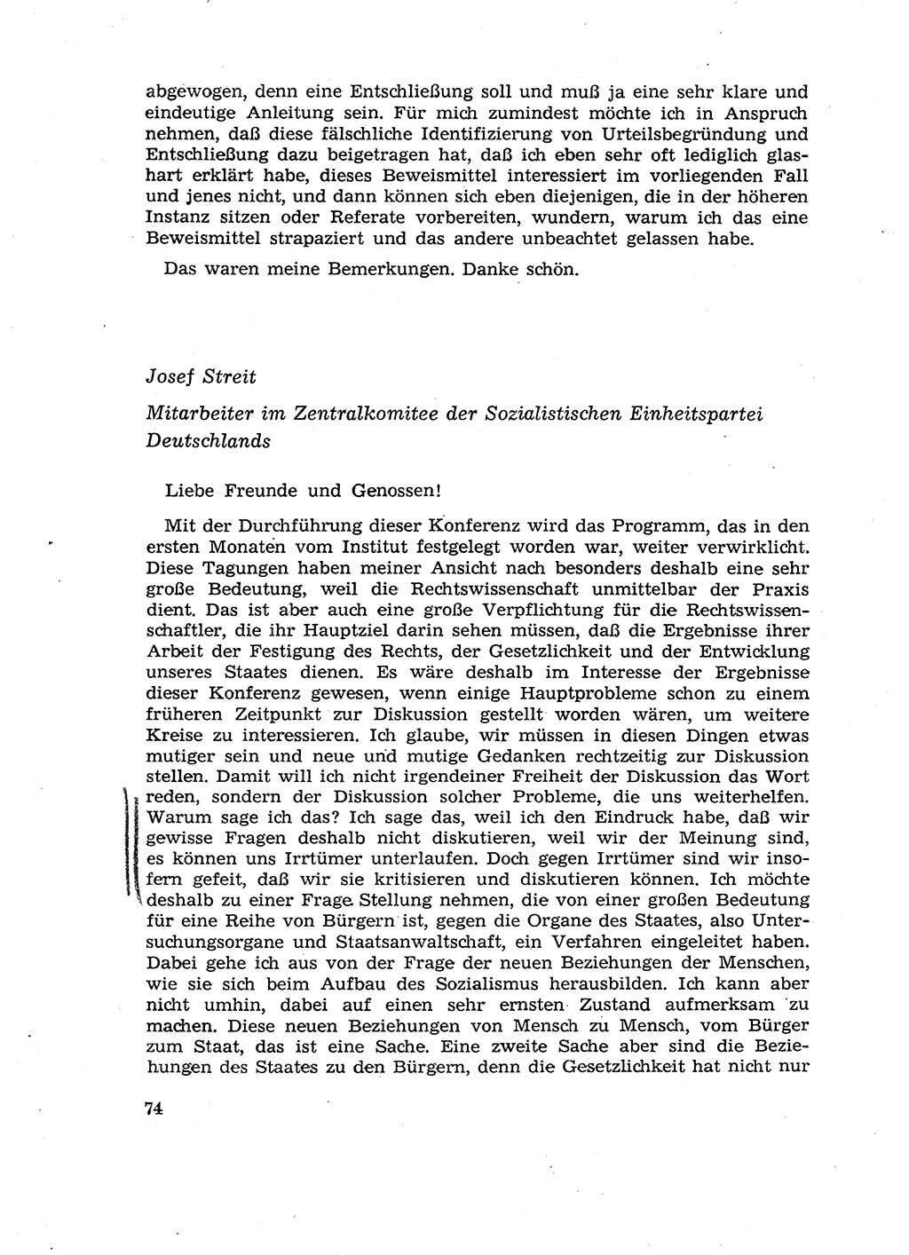 Fragen des Beweisrechts im Strafprozess [Deutsche Demokratische Republik (DDR)] 1956, Seite 74 (Fr. BeweisR. Str.-Proz. DDR 1956, S. 74)